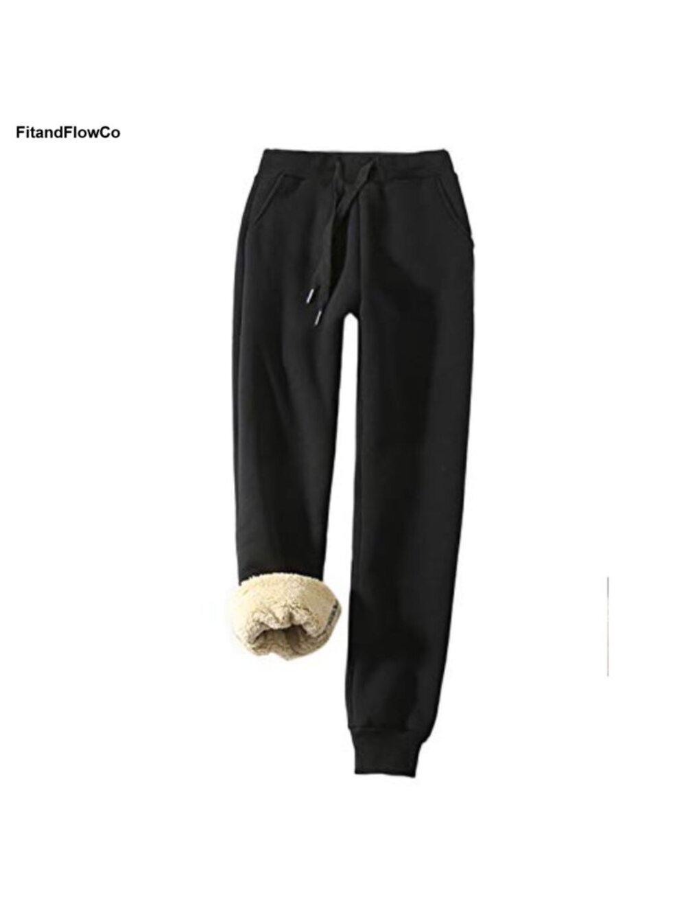 Sherpa Lined Fleece Sweatpants Joggers Drawstring Winter Athletic Pants